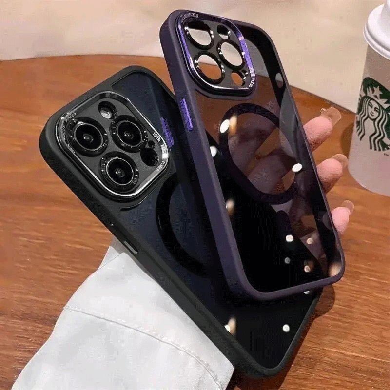 Elegant Anti-Scratch Case Cover for iPhone 15 Pro Case Camera Lens Protector Clear Magnetic Case for iPhone 15 Pro Max