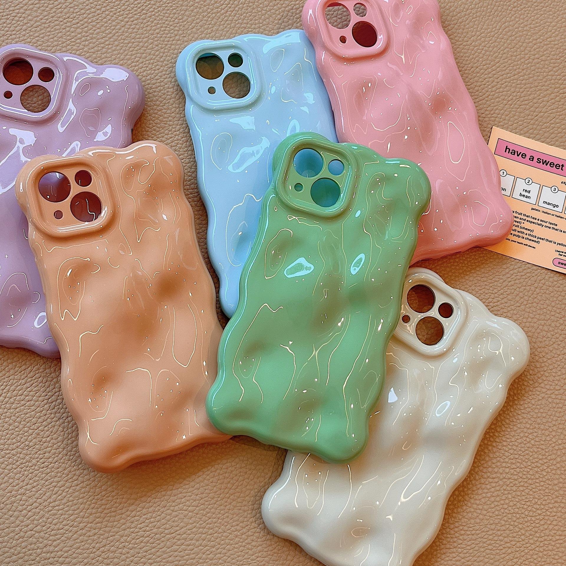 Meteorite 3D Pearl Phone Case for iPhone 16 Silver Mobile Phone Case Candy Color for iPhone 15 14 13 12 Shockproof Silicone Case