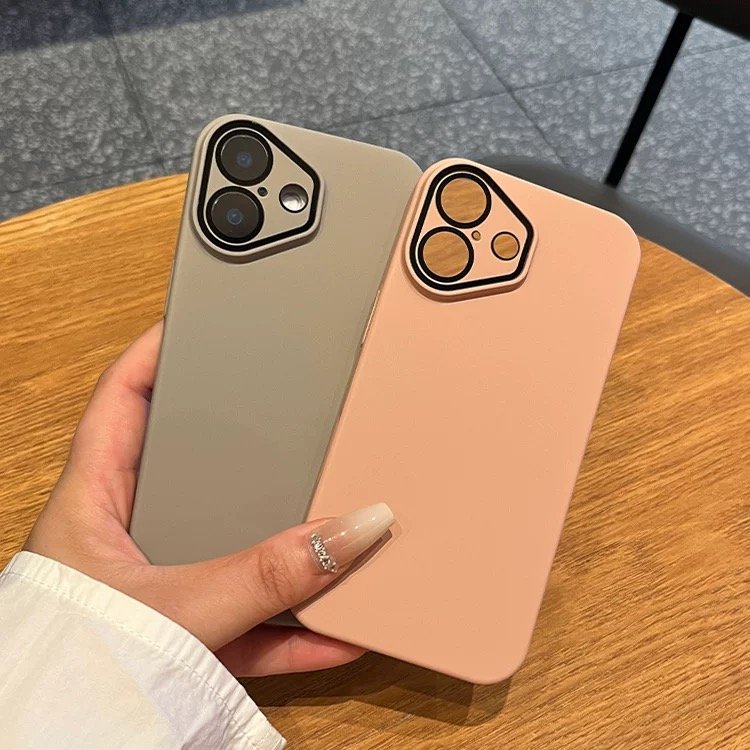 Ultra Thin Matte PC Hard Mobile Phone Case For iPhone 16 15 14 Pro Max With Lens Film Protection All inclusive Shockproof Cover