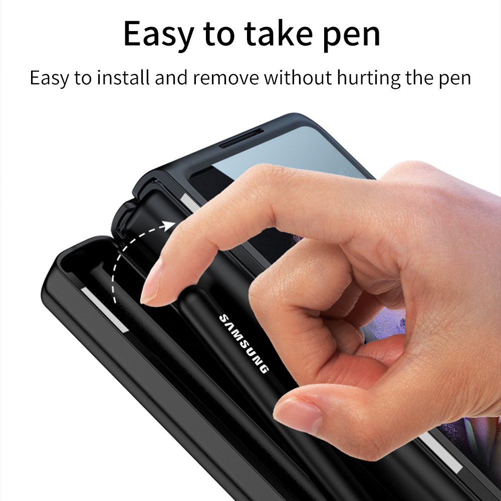GKK Hinged box Case Mobile Phone Case For Samsung Galaxy Z Fold 3 z fold 5 Ultra-thin with Pen Slot Shell for z Fold 6