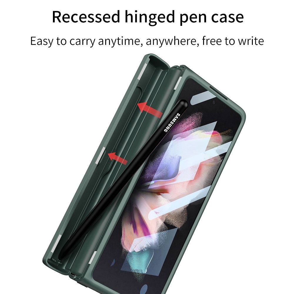 GKK Hinged box Case Mobile Phone Case For Samsung Galaxy Z Fold 3 z fold 5 Ultra-thin with Pen Slot Shell for z Fold 6