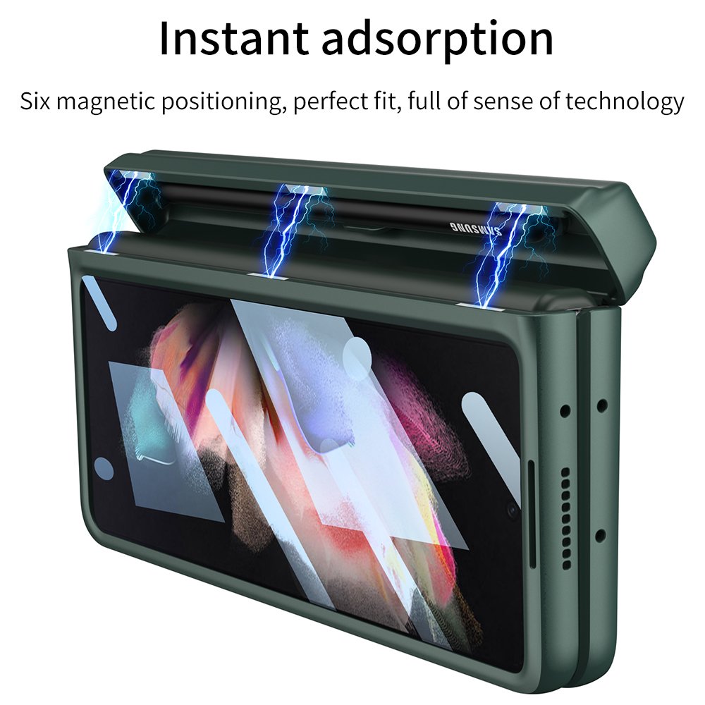 GKK Hinged box Case Mobile Phone Case For Samsung Galaxy Z Fold 3 z fold 5 Ultra-thin with Pen Slot Shell for z Fold 6