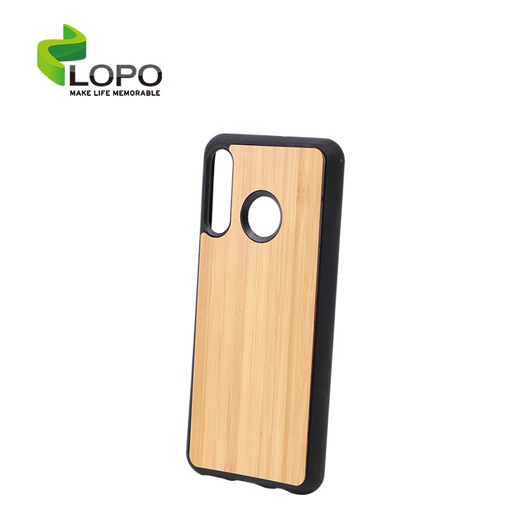 2d Blank Sublimation Cover Wireless Charging Mobile Phone Case with Bamboo Insert for Huawei P30 Lite
