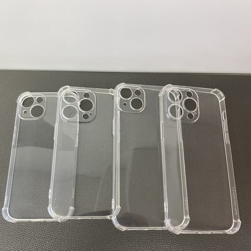For iPhone 15 Case 1.5MM Transparent Shockproof Soft TPU Mobile Cell Phone Case For iPhone 15 Pro Max 14 Plus 13 Mini 12