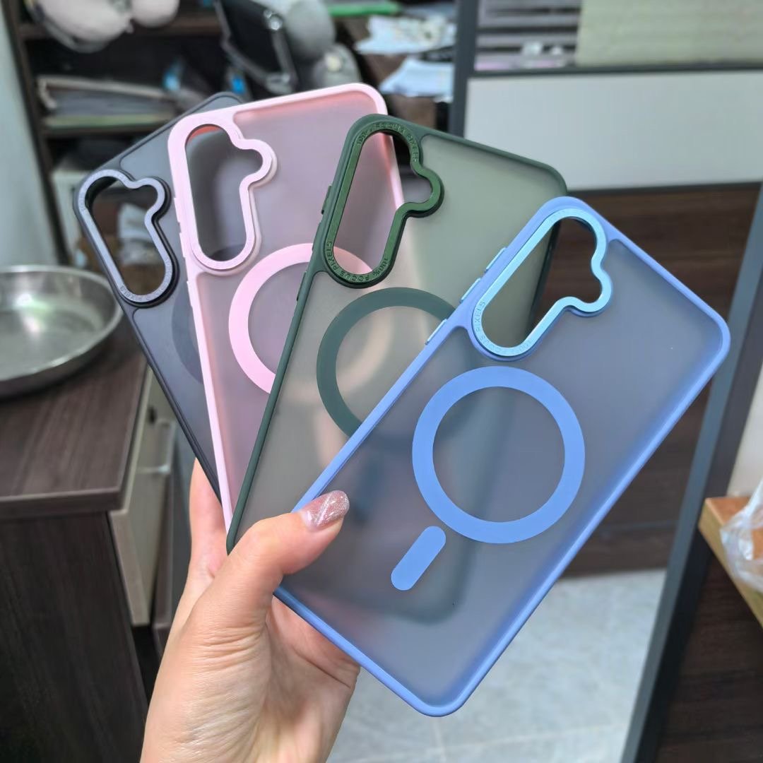 Luxury Transparent Pc Back Cover Magnetic Cell Phone Case For Iphone 12 13 14 15 Pro Max Protection bag