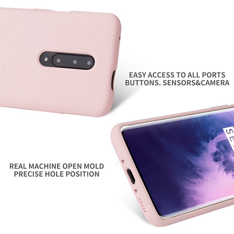 Amazon Best Seller Liquid Silicon Cover Shockproof Protective Phone Case For One Plus 7 Pro 1+7 Pro