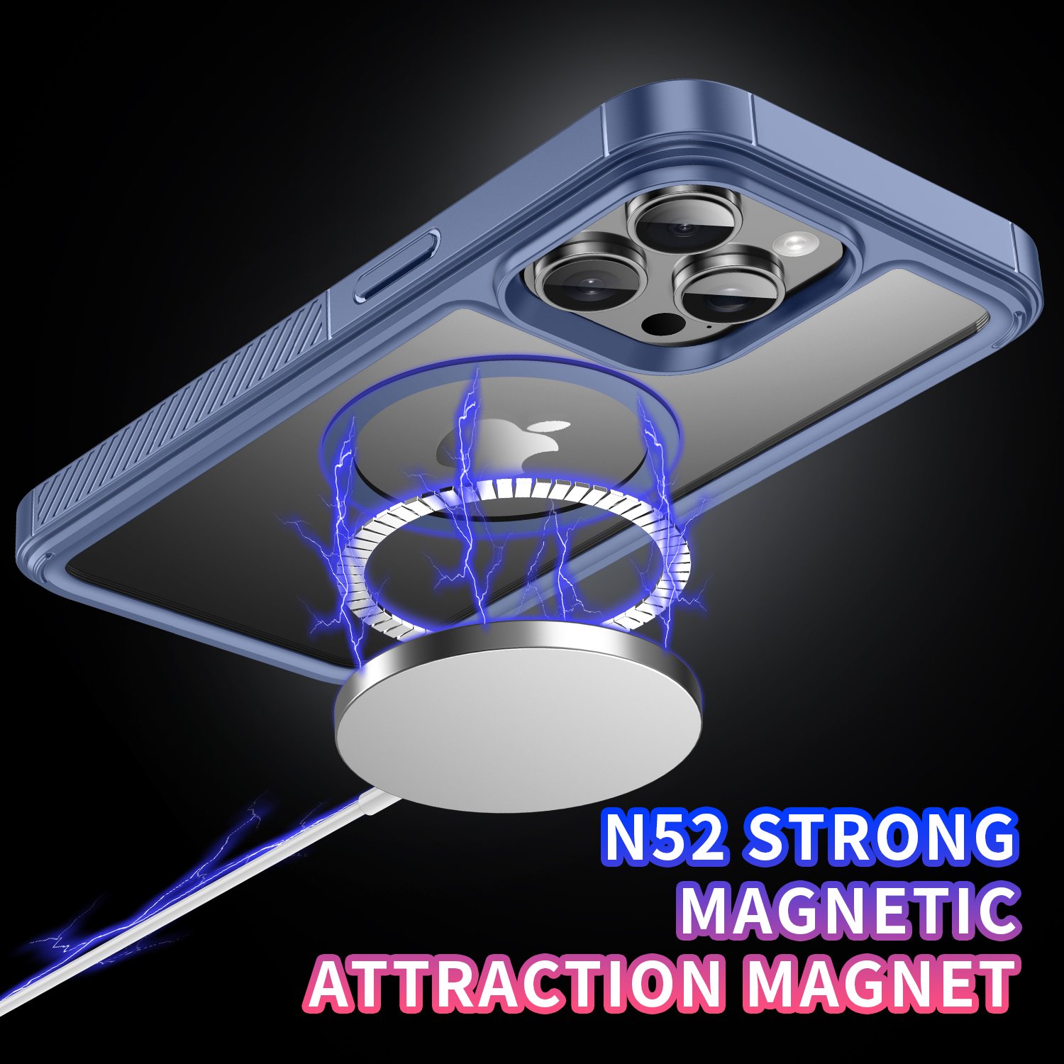 Hot Sale Armour Tpu Bumper Pc Back Shockproof Back Cover Magnetic Mobile Phone Case For Iphone 15/14/13/12/11 Pro Max