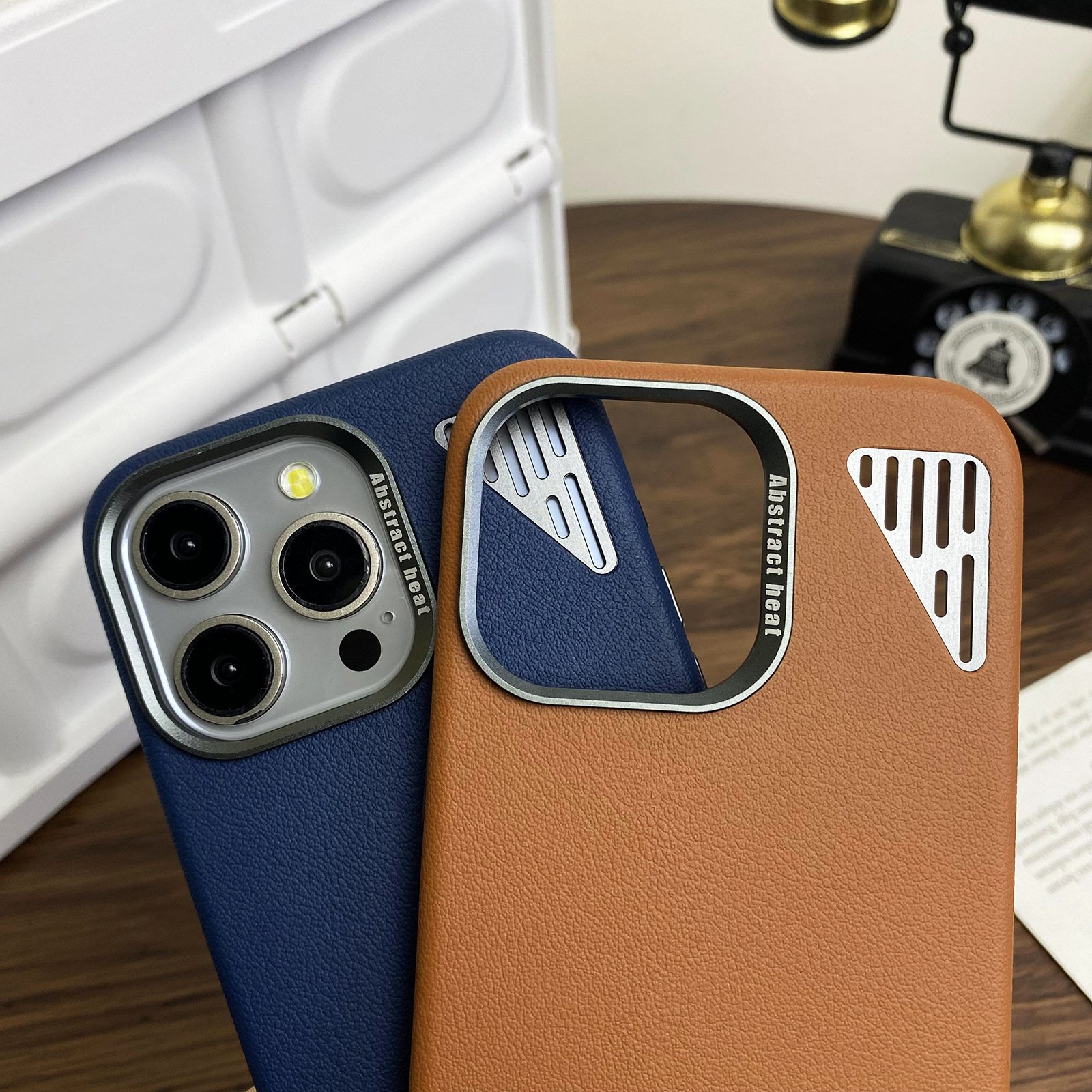 New aviation aluminum heat dissipation magnetic suction phone case for iPhone 12 13 14 15 promax leather Anti-fall mobile cover