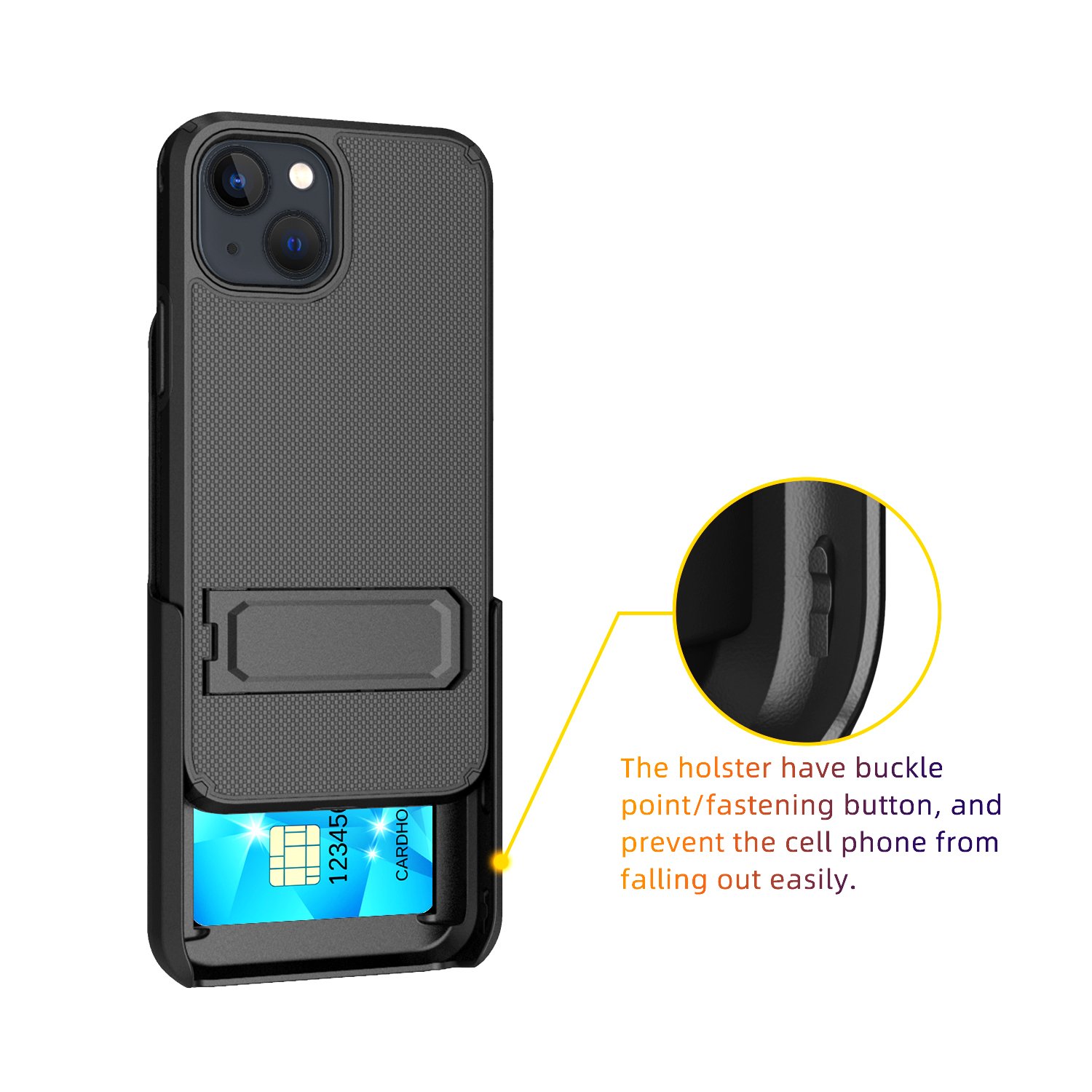 New For Iphone13 Multifunctional Magnetic Magnet Protective Cover 13 Full Edge Anti-Fall Fingerprint Case