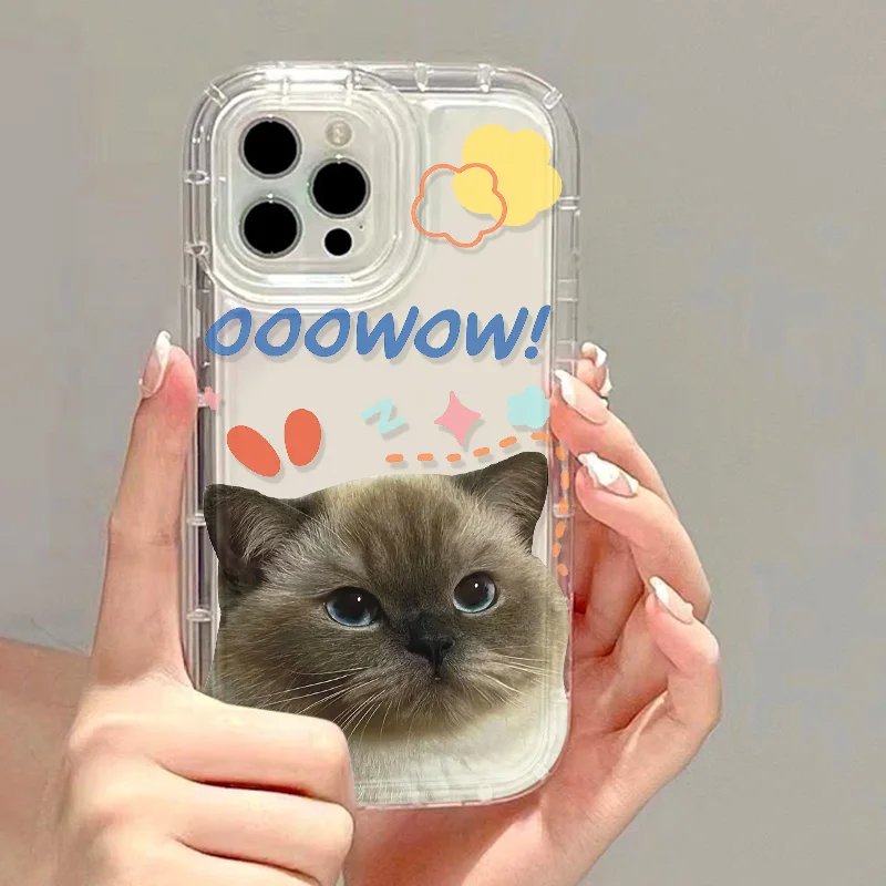 Cute Cat Dog Phone Case For IPhone 15 Pro Case For IPhone 11 13 14 Pro Max 12 XR XS X 7 8 Plus SE SE3 Cartoon Animal Clear Cover