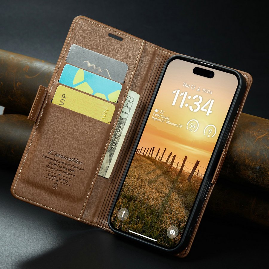 CaseMe Wallet Case for iPhone 16 Pro 15 14 13 12 11 Pro max 8 7 SE 4 mobile phone cases Flip Retro Cover for samsung s24 ultra