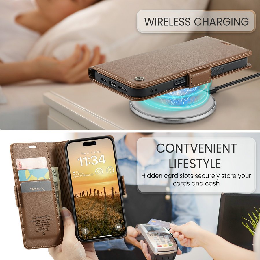 CaseMe Wallet Case for iPhone 16 Pro 15 14 13 12 11 Pro max 8 7 SE 4 mobile phone cases Flip Retro Cover for samsung s24 ultra
