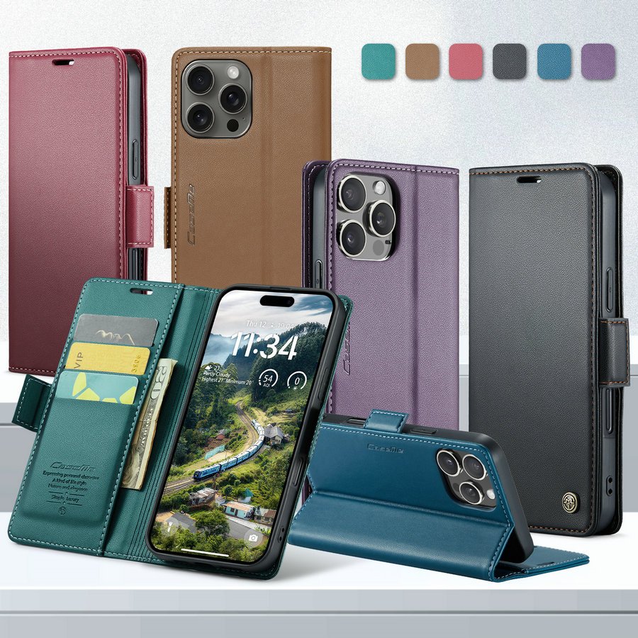 CaseMe Wallet Case for iPhone 16 Pro 15 14 13 12 11 Pro max 8 7 SE 4 mobile phone cases Flip Retro Cover for samsung s24 ultra