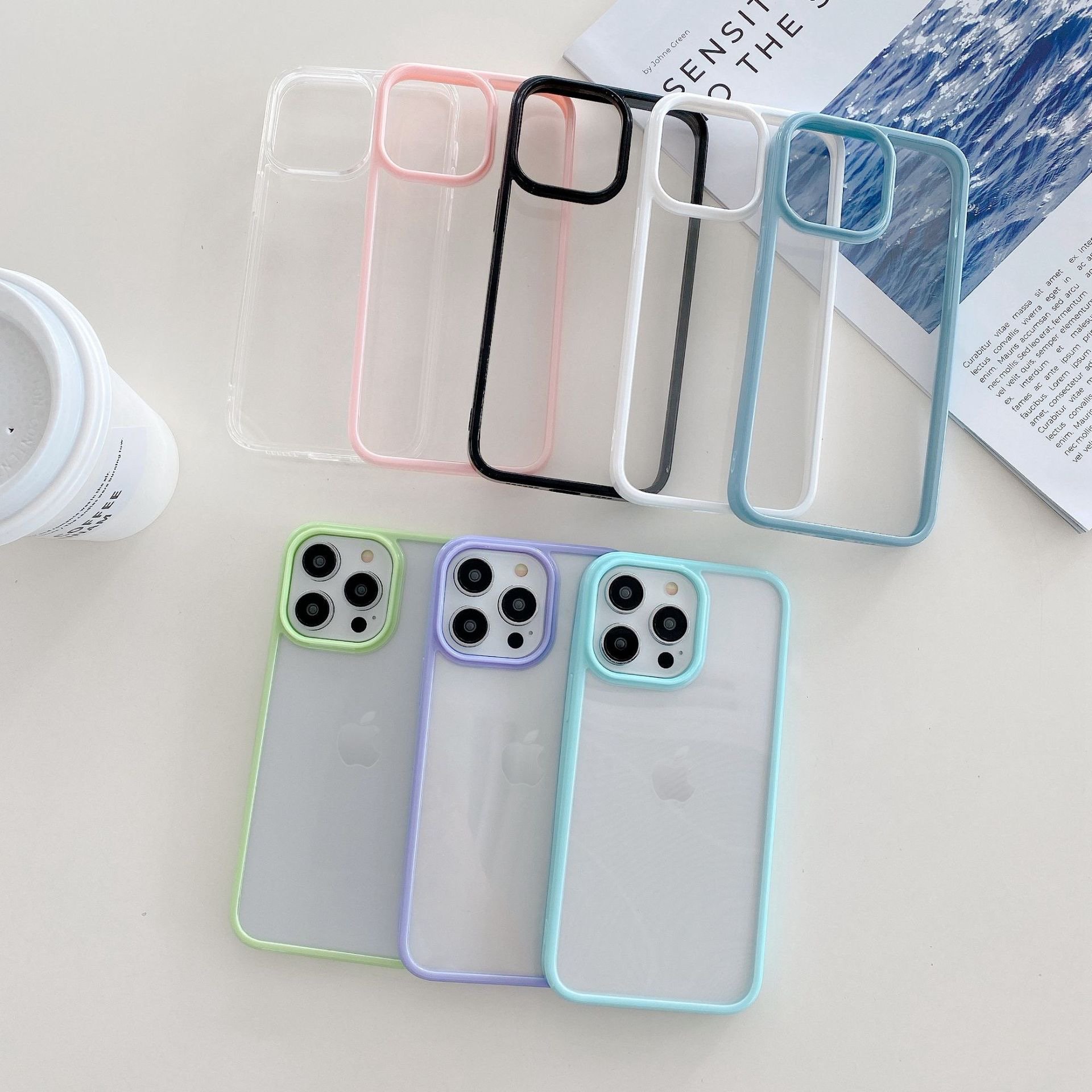 Candy Shockproof Silicone Bumper Phone Case For iPhone 15 14 11 12 13 Pro Max 7 Plus Transparent Protection Back Cover 15 case 16