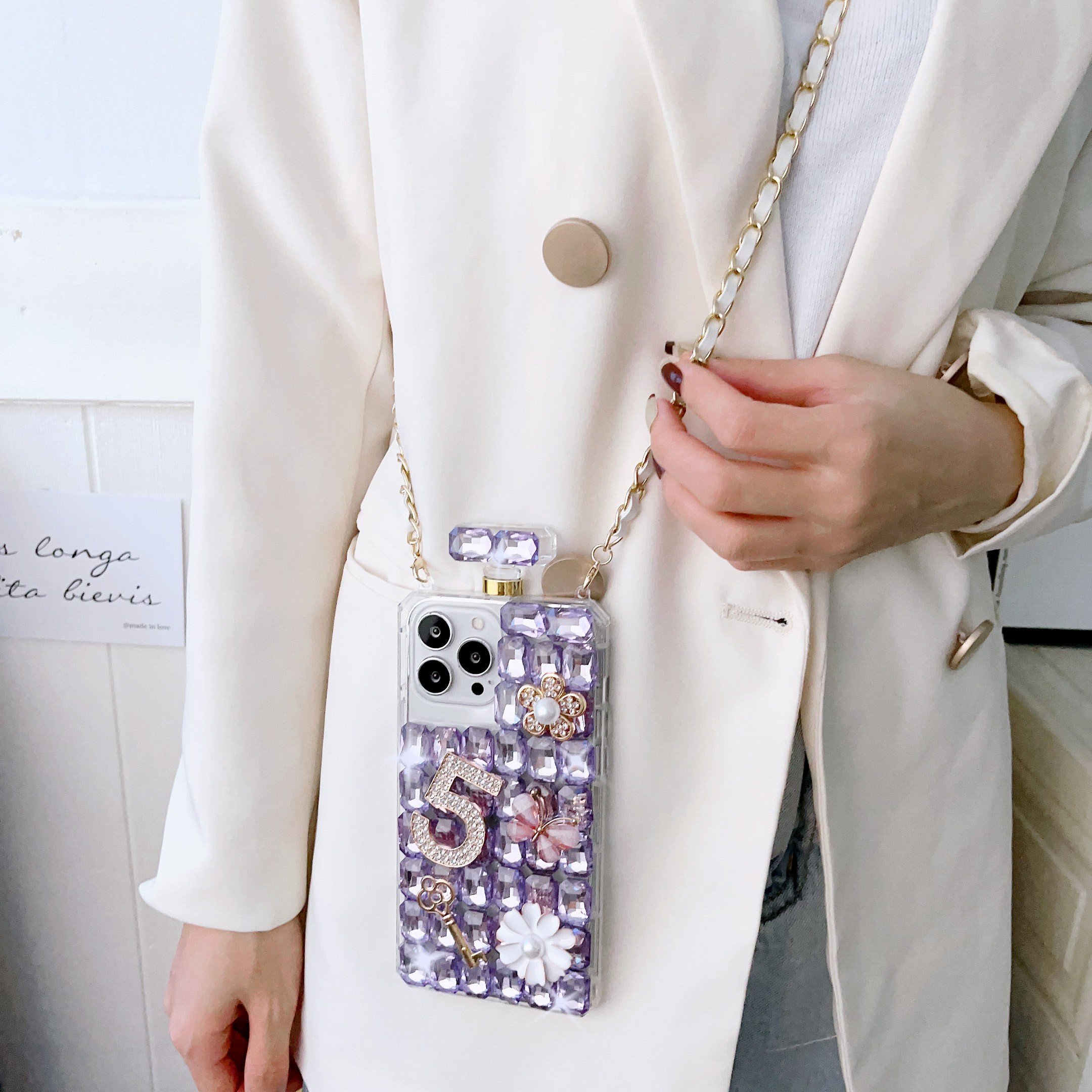 glitter bling shiny fashion luxury perfume bottle design strap diamond phone cover case for iphone 16 15 13 12 11 xr xsmax 14