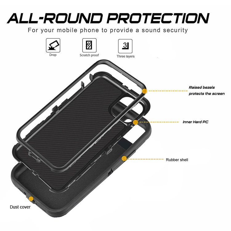 Heavy Duty Hard 3 in 1 Shockproof mobile Phone Case For Apple Iphone 15 pro max Armor Robot Defender Case