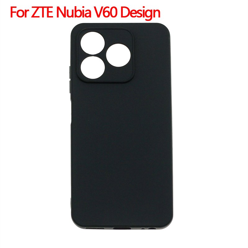 Manufacturer Wholesale Matte TPU Cases Soft Frosted Back Cover Silicone Mobile Phone Case For ZTE Nubia V60 Design Black