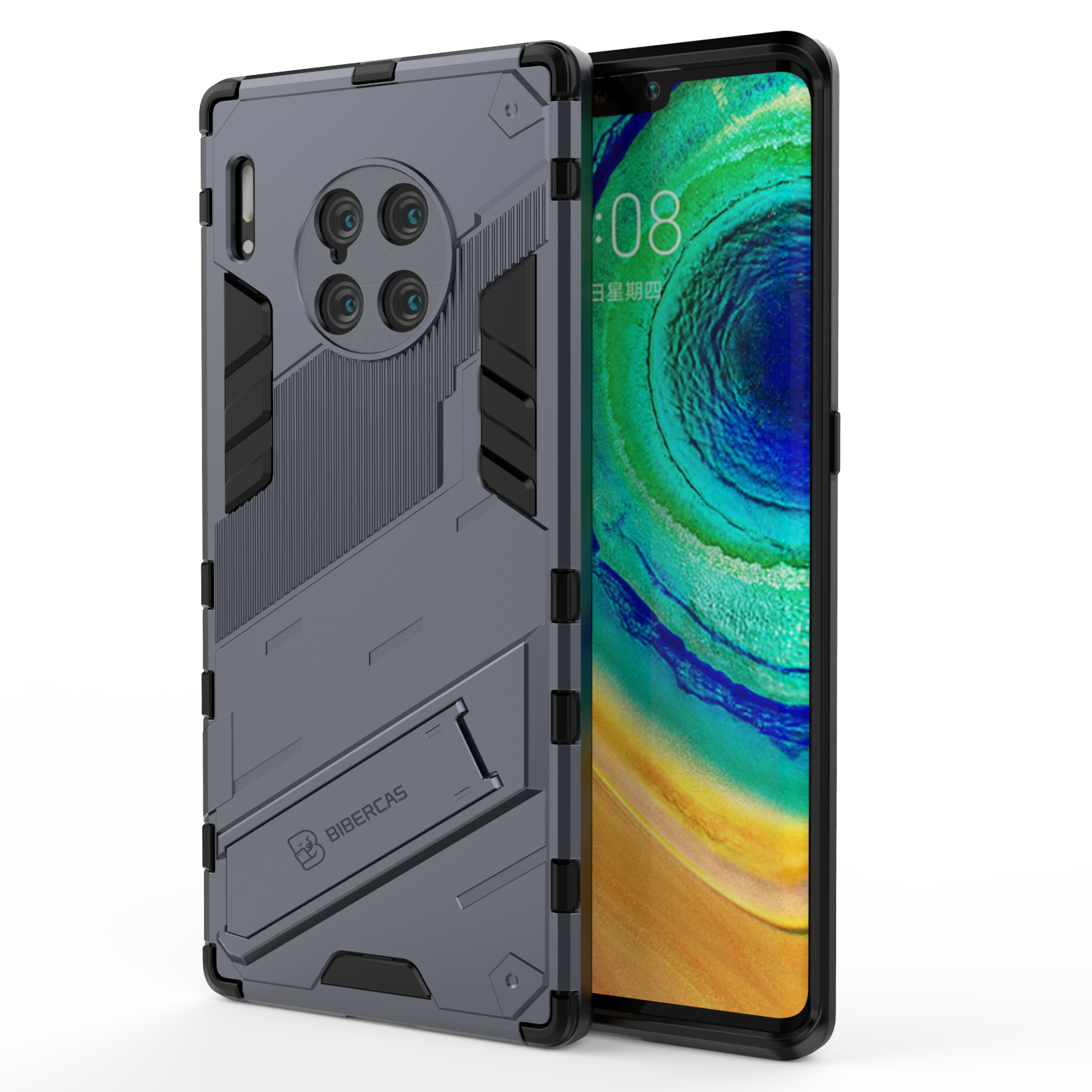 High Quality for Huawei Mate 30 Pro Mate 40 Pro Shockproof Drop Phone Case with Invisible Holder Back Cover