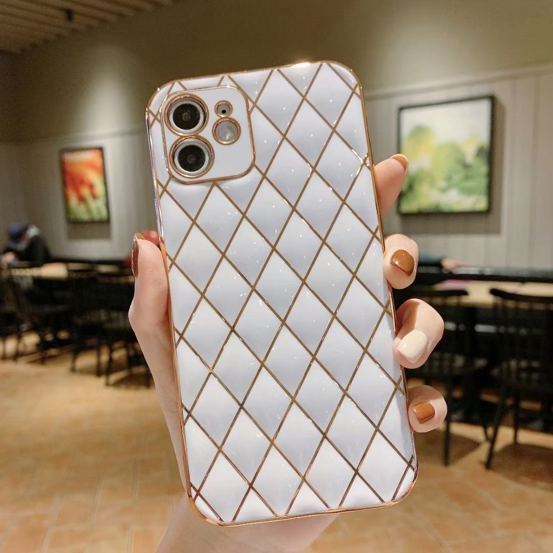 2024 New Designer Electroplate Custom Luxury Packaging Women Glitter Mobile Phone Case For 15 14 13 12 Pro Max
