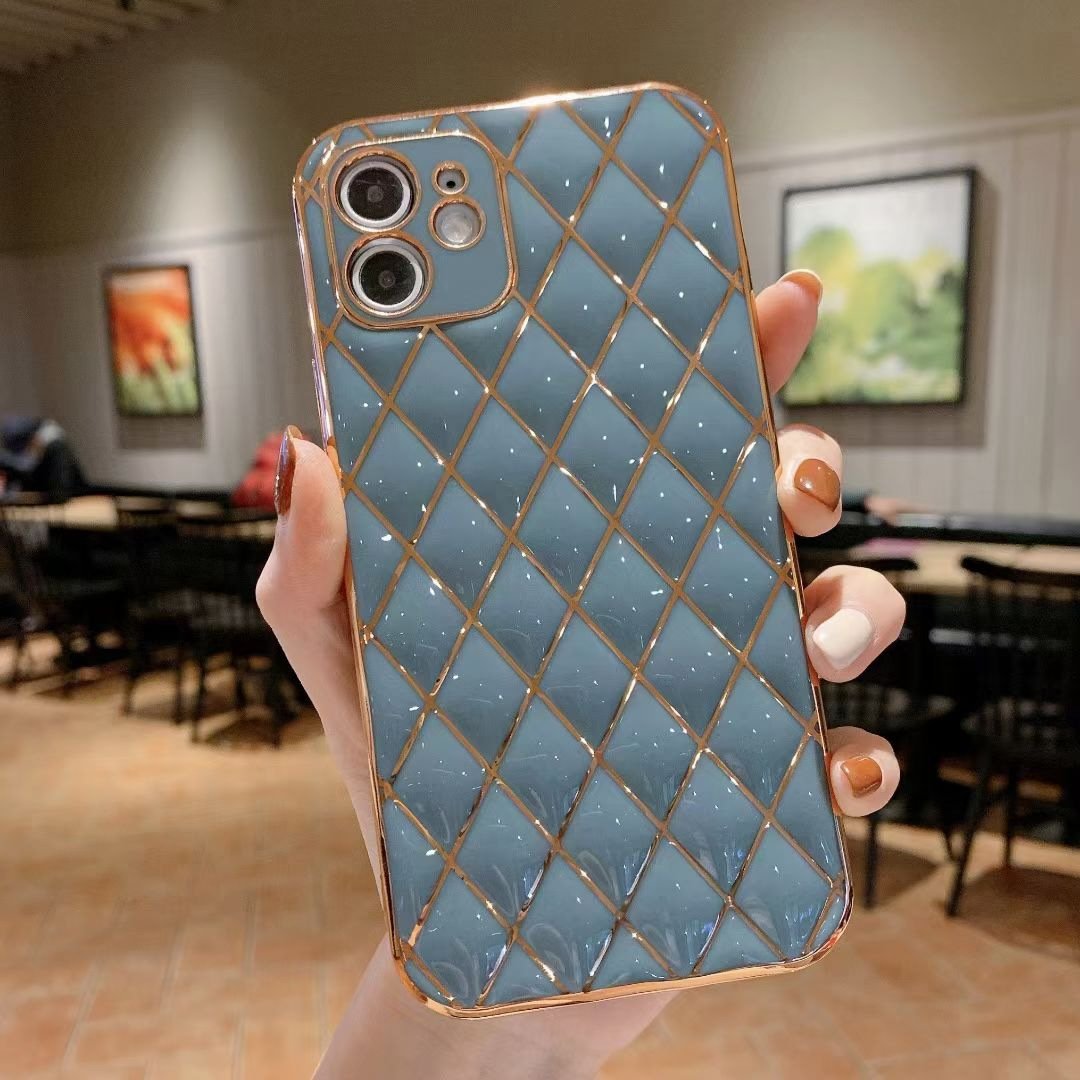 2024 New Designer Electroplate Custom Luxury Packaging Women Glitter Mobile Phone Case For 15 14 13 12 Pro Max