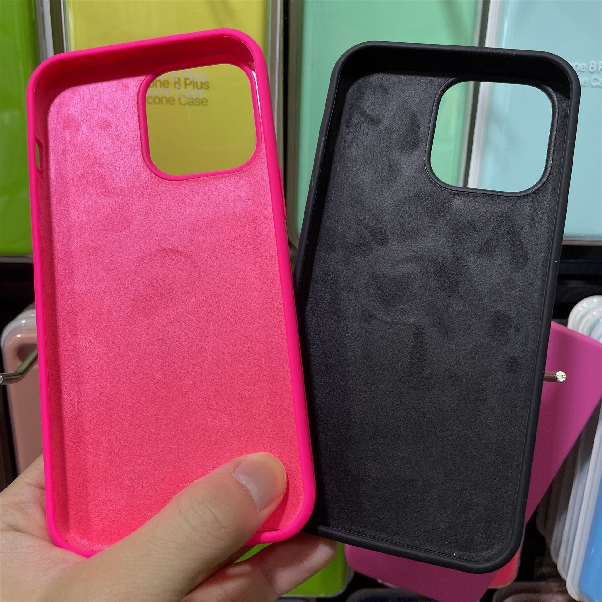 Original Logo High Quality Soft Liquid Silicone Rubber Case For Iphone 15 14 13 12 Pro Max Full protective Mobile Phone Cover
