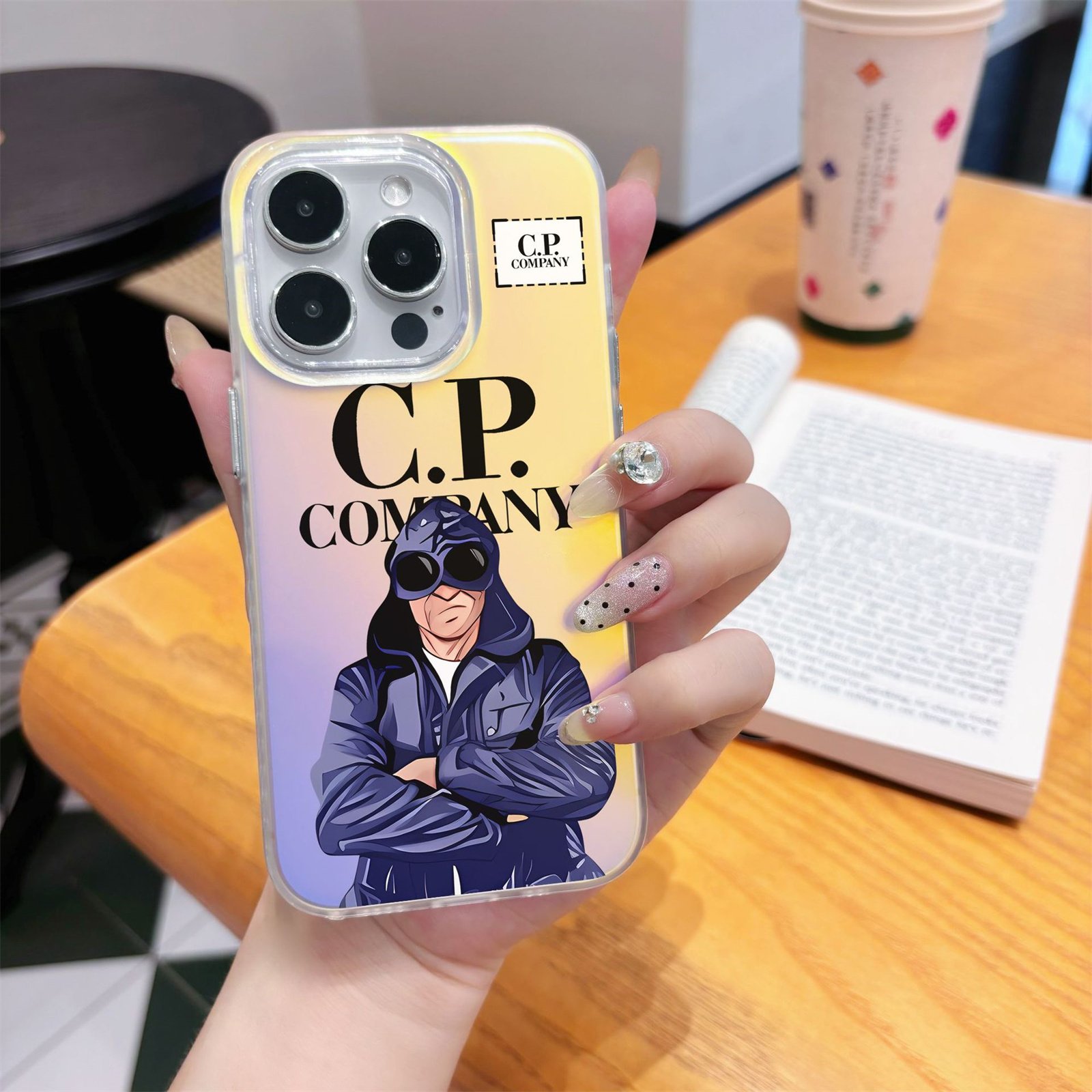 Gradient Mobile Phone Cover Shell For iPhone 11 12 13 14 15 16 Pro Max Stylish CP Company Case