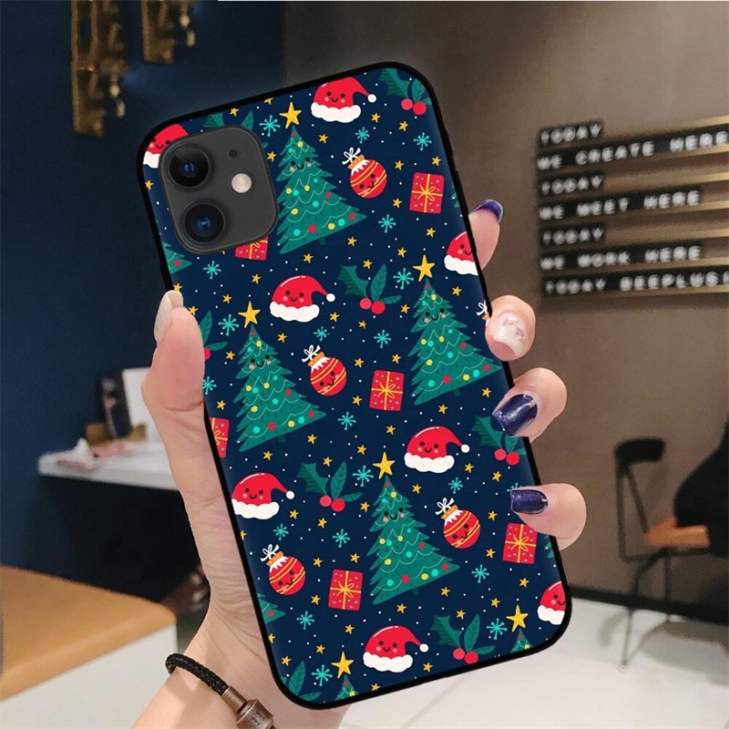 Factory hot sale creative new year christmas pattern fashion mobile phone case for iPhone 16 pro max 13 14 15 pro max cover