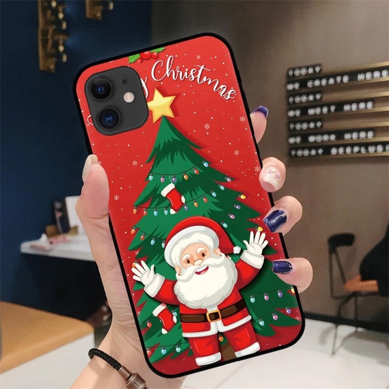 Factory hot sale creative new year christmas pattern fashion mobile phone case for iPhone 16 pro max 13 14 15 pro max cover