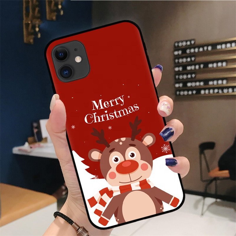 Factory hot sale creative new year christmas pattern fashion mobile phone case for iPhone 16 pro max 13 14 15 pro max cover