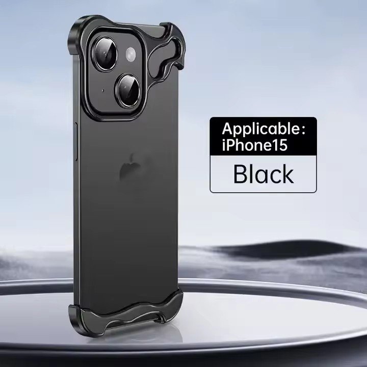 Minimalism Alloy Phone Case Compatible for iPhone 16 15 14 13 12 pro max series