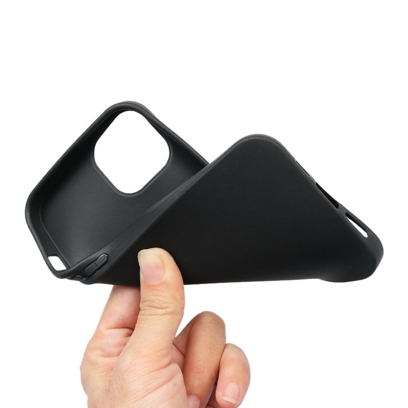 Soft TPU Phone Case For iPhone 14 Plus 16 13 12 11 Pro Max X XS 8 7 Black Matte Silicone Shockproof Cover Cases For iphone 15
