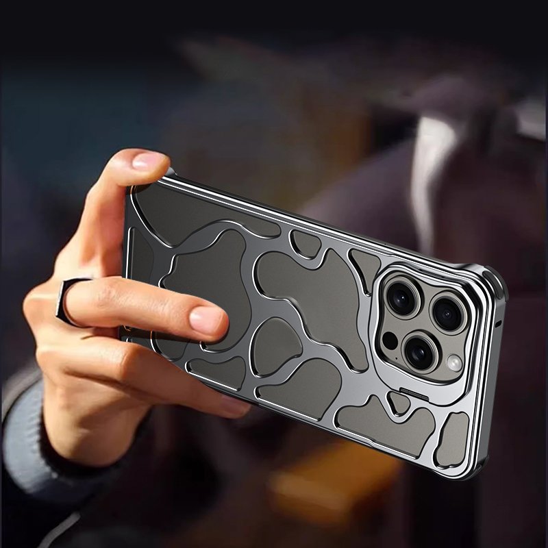 Luxury Irregular Aluminum Shockproof For IPhone 13~15 series For IPhone aluminium alloy corner pad phone case bumper