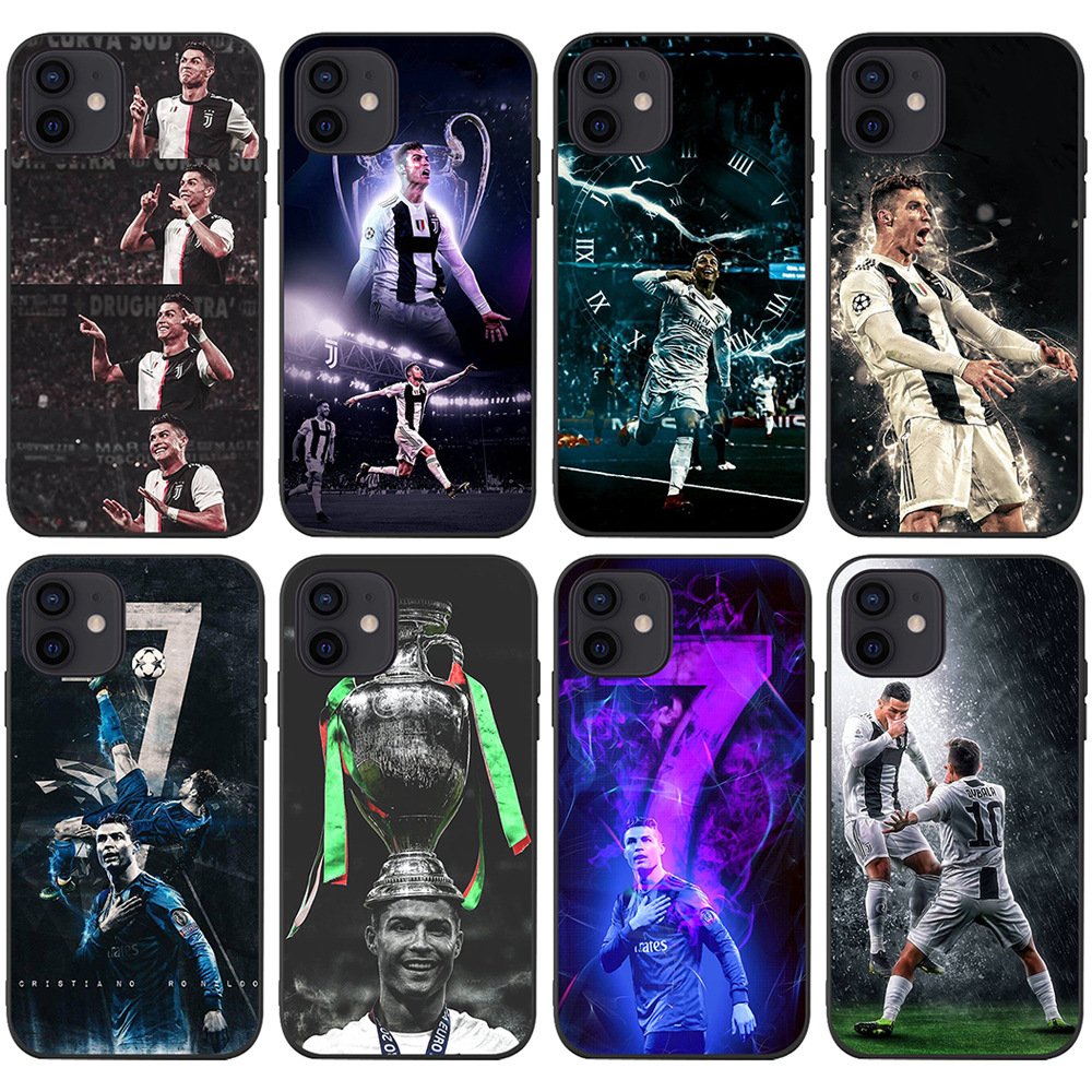 Sports star 3D phone case, basketball and football star avatar protection phone case, TPU sports event painting phone case