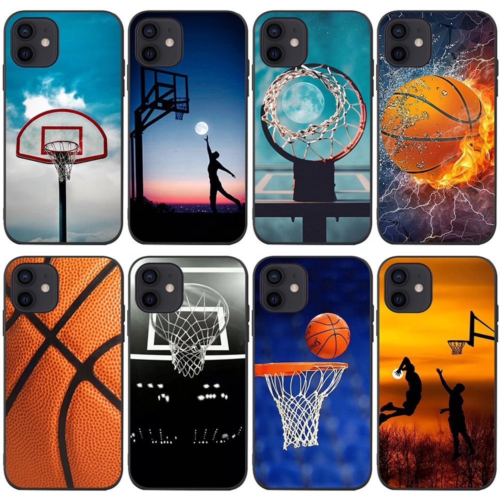 Sports star 3D phone case, basketball and football star avatar protection phone case, TPU sports event painting phone case