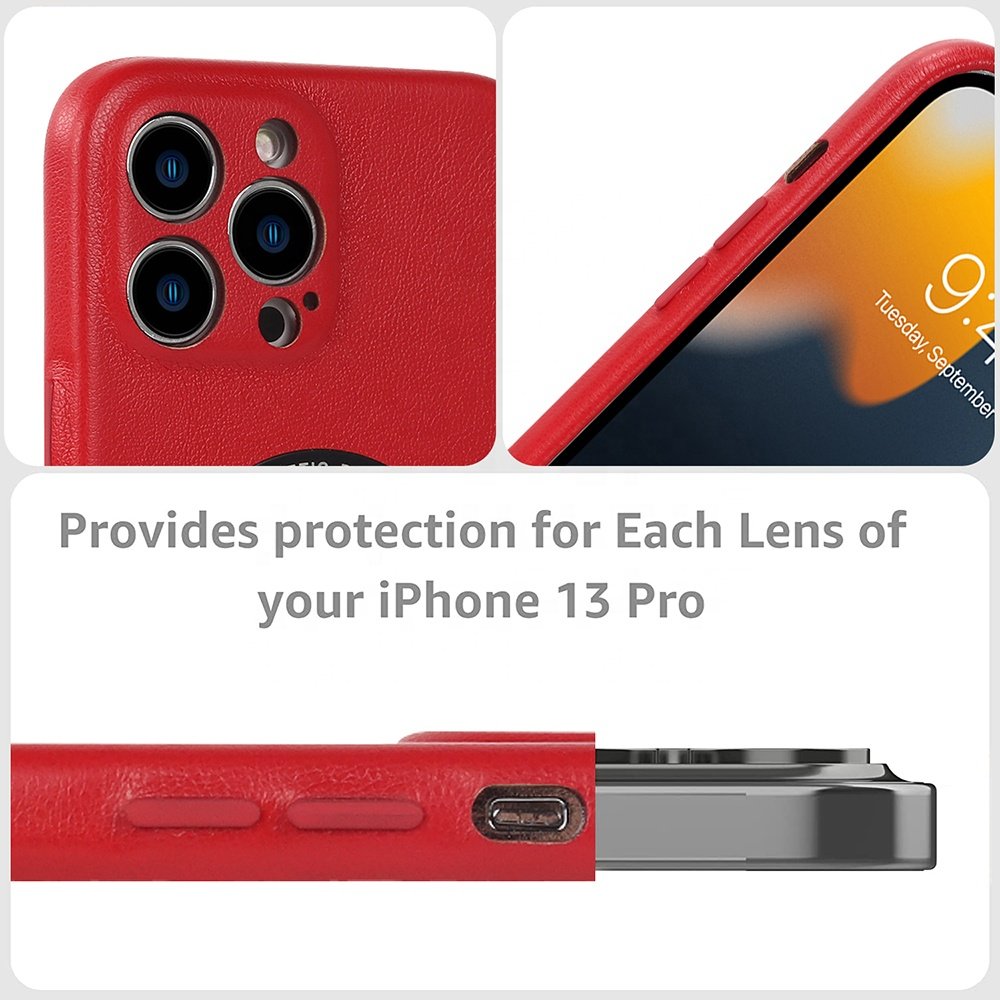 Magnetic Pu Leather Phone Cover for iPhone 14 14 plus 13 13 pro Shockproof Cell Phone Cases for iPhone 15 pro