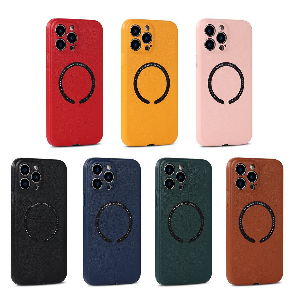 Magnetic Pu Leather Phone Cover for iPhone 14 14 plus 13 13 pro Shockproof Cell Phone Cases for iPhone 15 pro