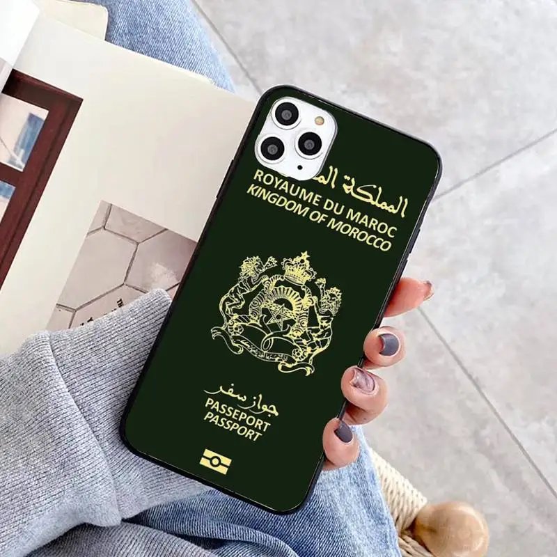 Morocco Flag Passport Phone Case For IPhone 11 12 13 Mini Pro Max 8 7 6 6S Plus X 5 SE 2020 XR XS Funda Case