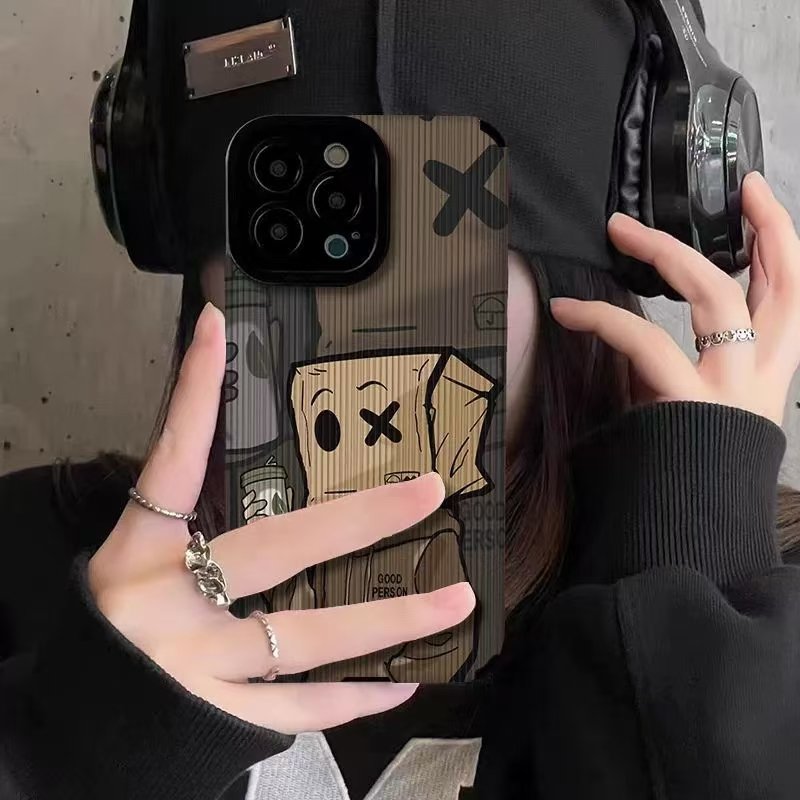Hot Sale Trendy Funny Cartoon Carton Man Phone case For iPhone 16 Pro Max 15 14 13 12 11 XS max 7 8 plus TPU Back Cover 5G