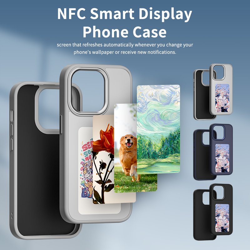 NFC Smart ink Screen Phone Case for iphone 13 13pro promax DIY Display Mobile Phone Case for iphone 15 15pro Phone Case