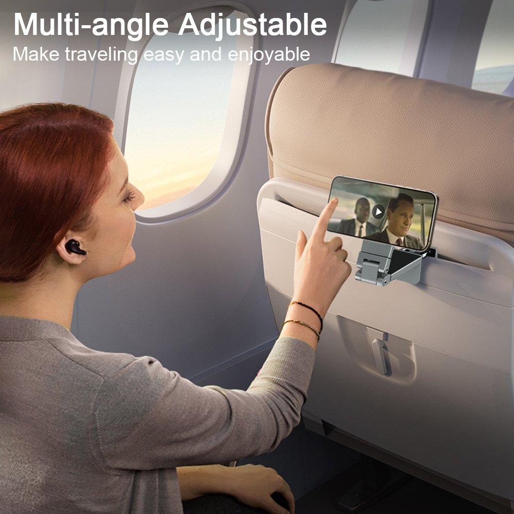 Portable Aluminium Alloy Phone Holder Strong Magnetic Phone Holder Folded Phone Stand for Airplane Traveling
