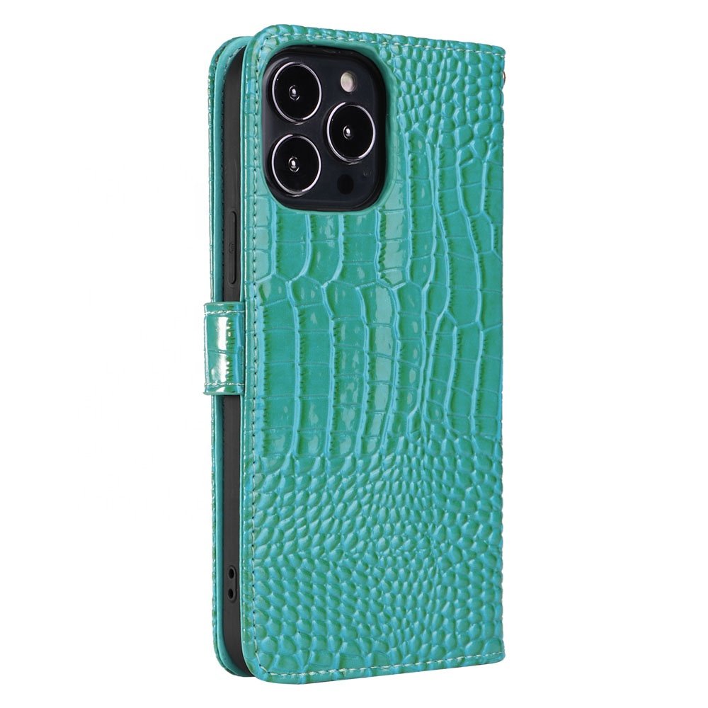 2024 New Wallet Phone Case Crocodile Pattern Phone Bag with Pocket Rope Phone Case, Suitable for iPhone 16 15 1413 Phone Case