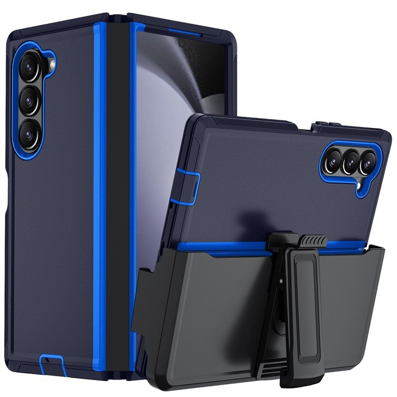 3In1 Defende Hard Otter Mobile Box Phone Case For Samsung Galaxy Z Fold 6 Case Holster Belt Clip Stand Back Cover Cases