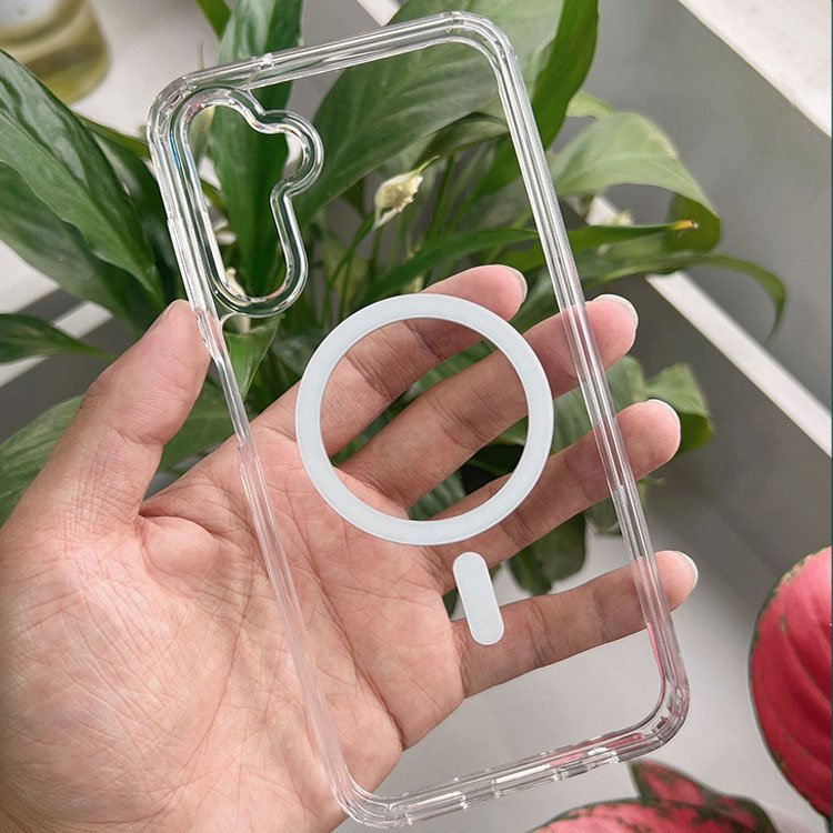 Mobile phone accessories for Samsung all phone case,protective transparent mobile case S24 Ultra S24 Plus magnetic clear case