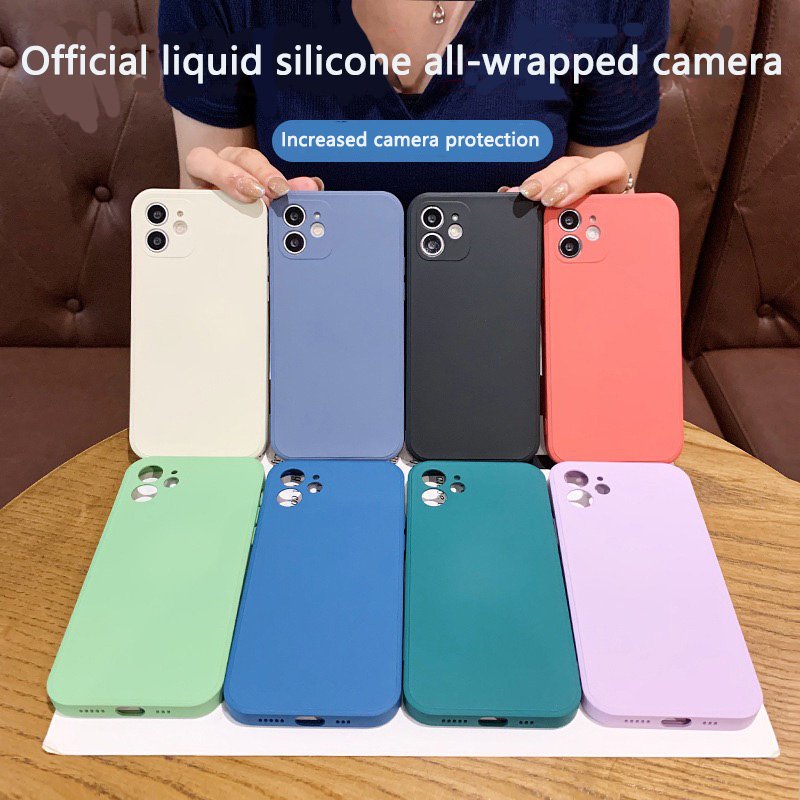 Custom Logo Anti-scratch Soft Cover silicone Phone case Colorful mobile phone case for iPhone 11 /12 /13/14/15/16 ProMax