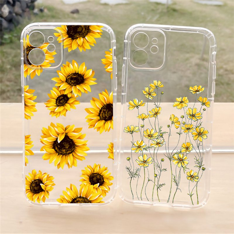 3D print pink flower Clear TPU cell Phone Case For iPhone 13 pro max
