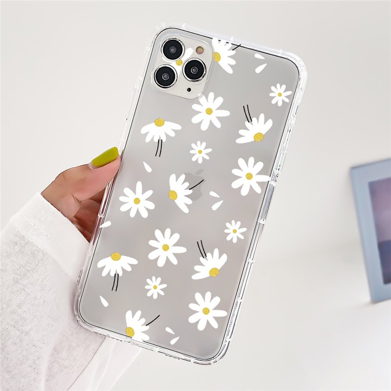 3D print pink flower Clear TPU cell Phone Case For iPhone 13 pro max