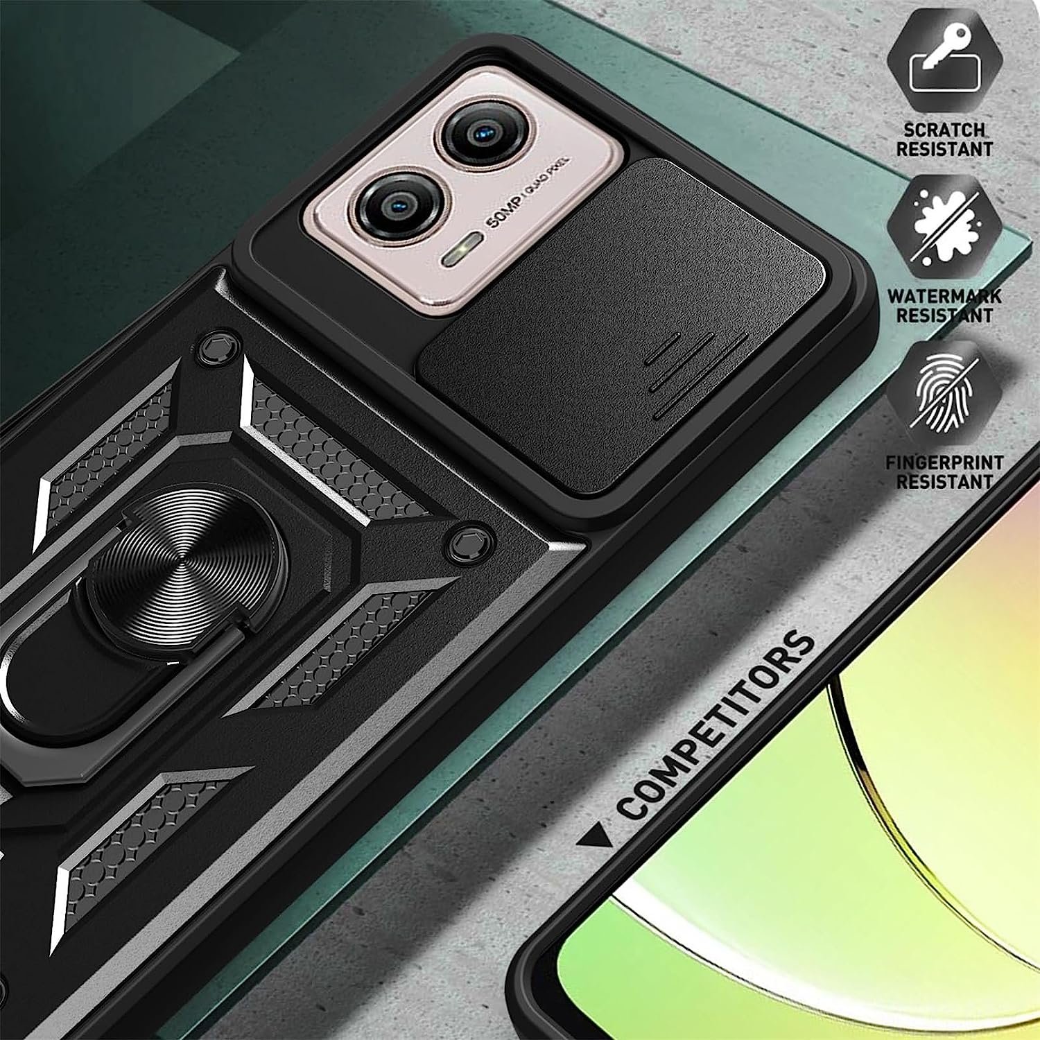 Heavy Duty Shockproof Phone Cover With Magnetic Kickstand Ring For Motorola G13 G23 4G Mobile Phone Case