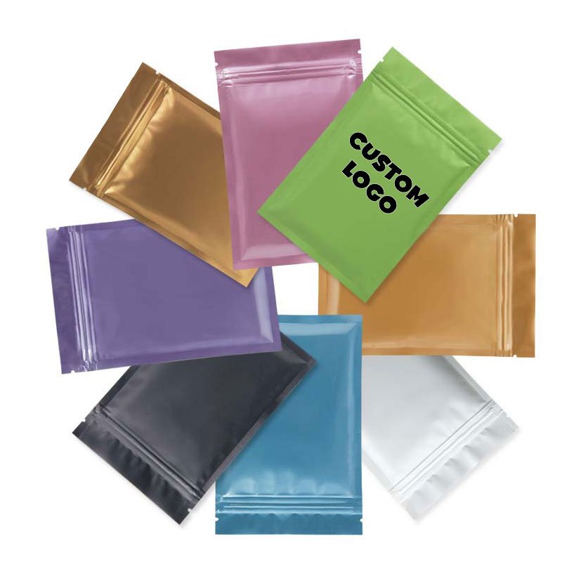 Customized Plastic Bag With Logo Print Frosted Plastic Phone Case Bag Three Sides Sealed Bag With Zipper