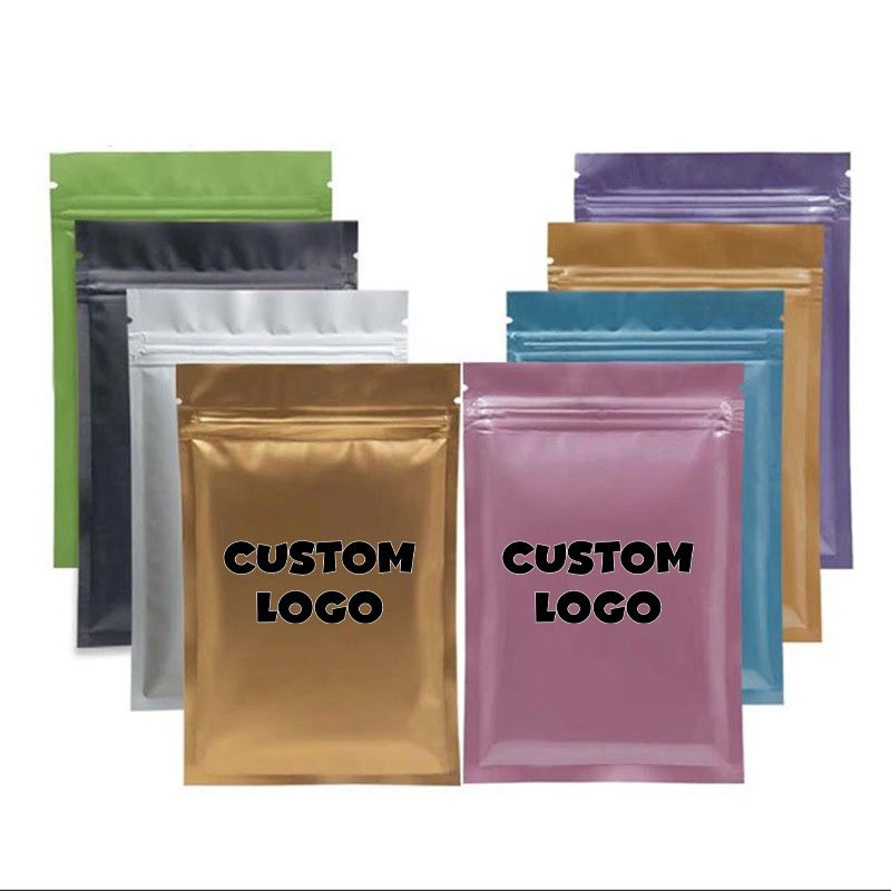 Customized Plastic Bag With Logo Print Frosted Plastic Phone Case Bag Three Sides Sealed Bag With Zipper