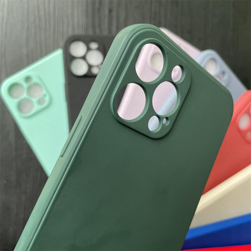 Ultra Thin Matte Colorful TPU Case For iPhone 15 Pro Max 14 13 12 11Silicone TPU Light Weight Cover Small Holes Lens Protection